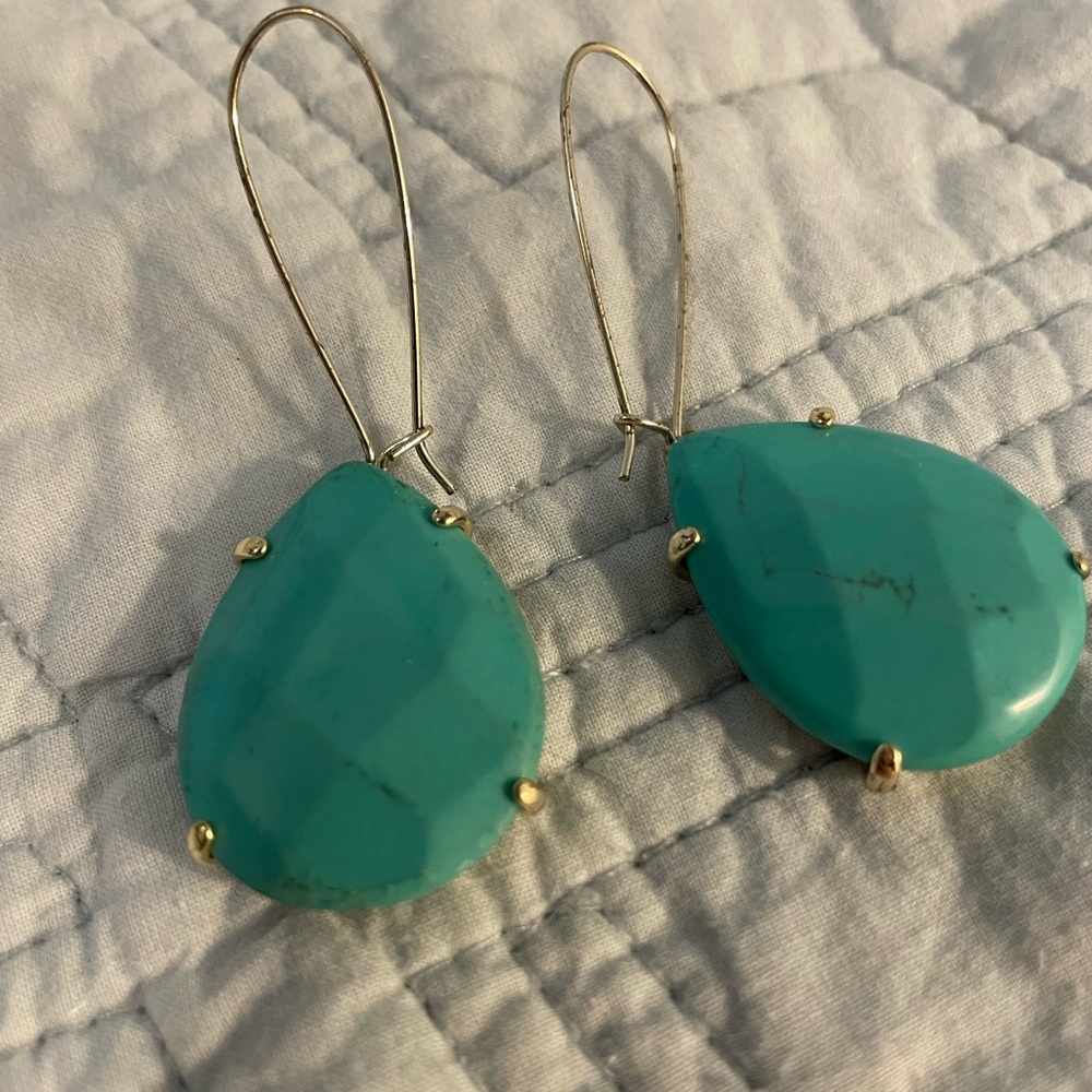 Turquoise Teardrop Dangle Earrings